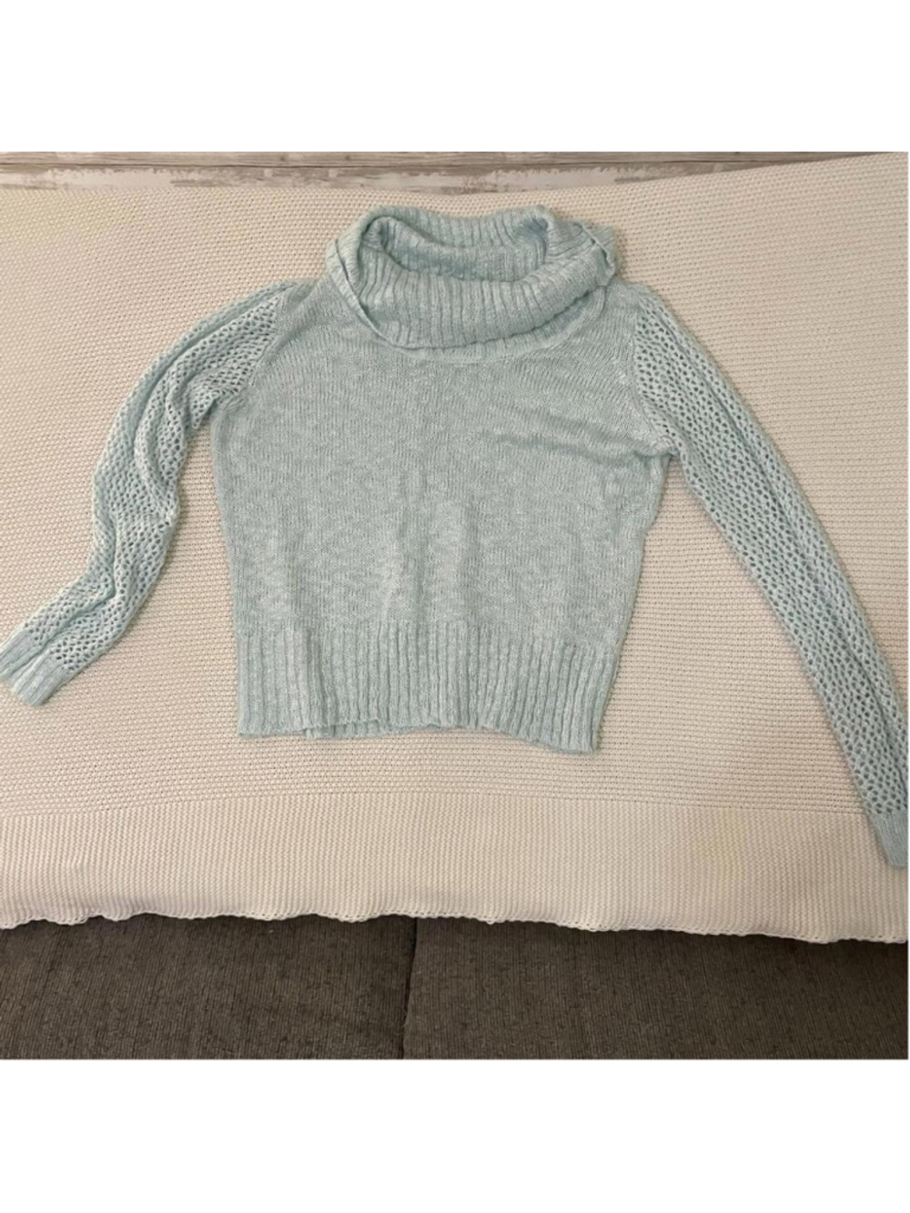 Light Blue Women's Turtleneck Sweater Size XL
